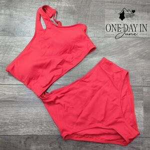 Yonique Cut Out One Shoulder One Piece Swimsuit Size M